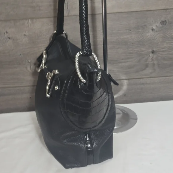 Brighton Black Pebble Leather Women's Bag - Picture 3 of 9